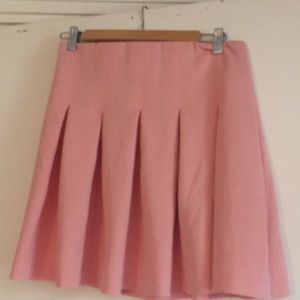 Zara pink pleated skirt
